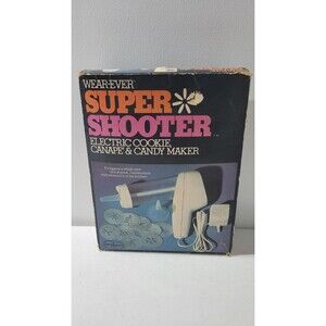 Vtg Wear Ever Super Shooter Electric Cookie Canape Candy Maker Press 70001 Works